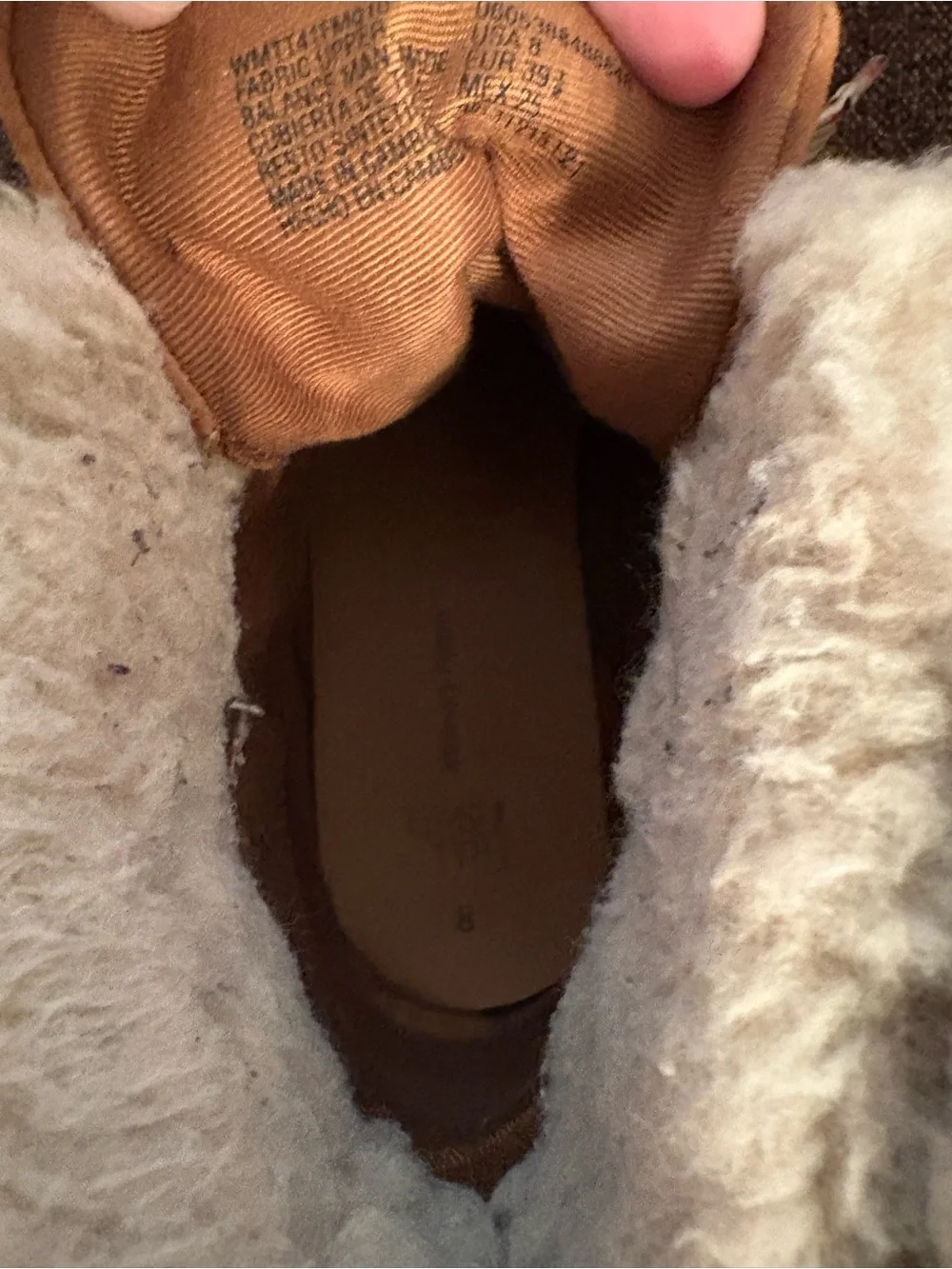 Time and Tru Tan Faux-Shearling Lace-Up Winter Boots